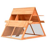 vidaXL Conejera de madera maciza de pino y abeto 152x128x108 cm - details 1
