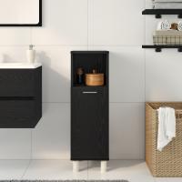 Armario de baño vidaXL Negro Roble 30x30x95 cm Madera Elaborada - details 2