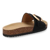 PuntoSalao Sandalias planas cómodas bio en pala para mujer color negro VR5-1757 - details 2