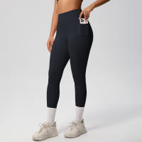 Mallas de beltada Alta para Mujer, pantalones de Yoga, Mallas con bolsillos, Push Up, ropa Deportiva para correr, pantalones de Color sólido - details 7