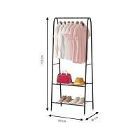 LUTODY - Perchero de pie, Zapatero, Compacto de varios niveles, Organizador de prendas y zapatos, Vertical, Tubo metal - details 6