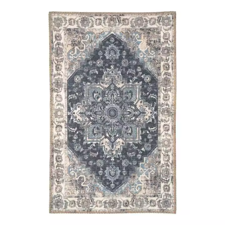 Felpudo Havana, Poliestireno Chenilla, Azul, 80x50x1 cm - 1