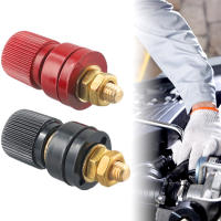 Kit De Terminales De Poder Remoto Negro Y Rojo Con Estudioso De Latón De 6mm Conector De Post De Junción Para Coche - details 1