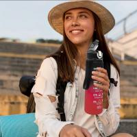 Botella De Agua Para Deportes Con Tapa De Desbloqueo Y Absorbedor De Tiempo Antirotura Y Fácil De Transportar Ideal Para Aventuras Al Aire Libre - details 8