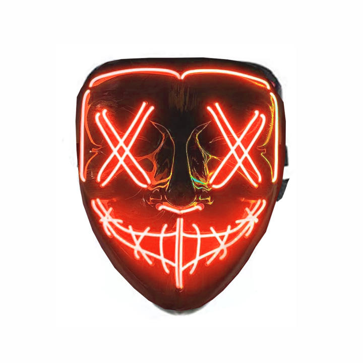 Meishida-Máscara LED de Halloween, 3 modos de iluminación, diseño V-led brillante, ideal para fiestas y cosplay. Envío en colores aleatorios, Envío en 24 horas.