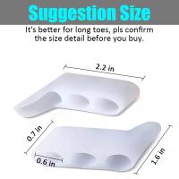 Pexmen Corrector De Bollo 2 Piezas Separador De Dedos Del Pies Protector De Dolor Corregidor De Dedos Herramienta De Cuidado Del Pie - details 5