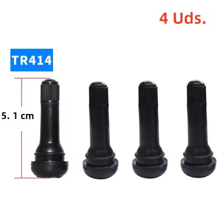 4pcs Tapas De Válvula De Neumático De Goma Para Coche Y Camión Sinne Neumáticos TR414 / TR413 / TR412 Material De Aleación De Zinc - 1