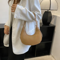 Bolso De Hombro Para Mujer Yogodlns Nueva Primavera Color Sólido Forma De Media Luna Lujo PU Cuero Bolsos Versátiles Con Funda - details 8