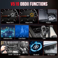 Leer Códigos V519 OBDII Herramienta De Diagnóstico De Coche OBD2 Voltaje Prueba Escáner Automóvil ELM327 V1.5 Herramientas De Auto - details 1