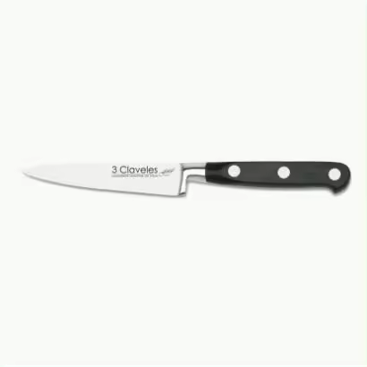 CUCHILLO VERDURAS FORGÉ 10 cm  3 Claveles  Material: Acero Inoxidable  Materiales mango: POM  Producción: Forjado  Presentación: Estuche  Acabado: Semi - Mate  Modelos: Forgé  Tipo: Cuchillos Verduras - 1
