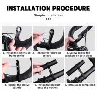 Extensor De Manillar De Bicicleta Multifuncional Ligero Y Duradero Soporte De Extensión De Manillar De Aluminio Para Montañas Y Carreteras - details 8