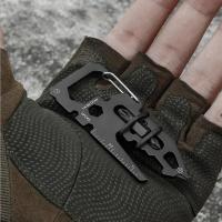 Llavero Multifuncional De Acero Inoxidable Con Abrelatas Y Anillo Para Llaves Herramienta De Camping Y Escalada Accesorios De Exterior - details 2