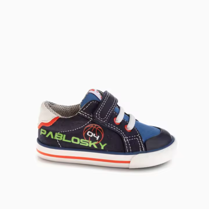 Zapatillas de lona Barefoot niños Pablosky | Suela flexible | Antideslizante | Plantilla fisiológica | Cierre de cordón elástico y velcro - 1