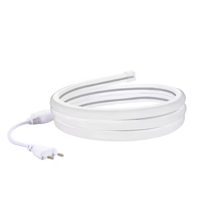 Ledkia Tira Neón LED 7.5 W/m Regulable 220V AC 120 LED/m Semicircular 180º Blanco Frío IP67 a Medida Corte cada 100 cm - 1