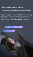 Bombilla LED RGB Tuya Bluetooth Control APP 2700-6500K Dimmable Sin Pasos 9W RGB+CW+WW Lámpara Inteligente E27 E26 Para Dormitorio AC85-265V - details 2