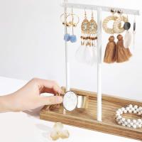Expositor de Joyas 2 en 1 con Bandeja, 3 Barras en T Ajustables, Soporte para Collares, Pulseras y Pendientes con Agujeros - details 6