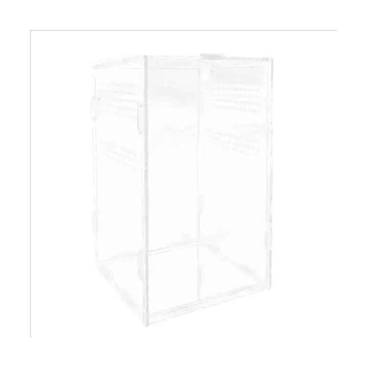Caja de terrario transparente para reptiles, caja de comida para reptiles, caja de comida para insectos, para arañas, ranas con cuernos, serpientes para mascotas y otros - 1