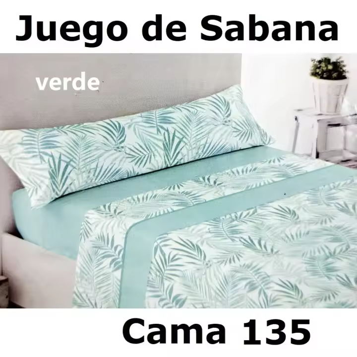 Juego Sábanas para Cama De 135, 3 Piezas ,Sábana Bajera, Encimera, Funda de Almohada,microfibra 100% poliester,cm,fespu - 1