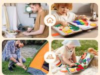 Libro Educativo De Tela Suave 3D Para Bebés Juguete Montessori De Primeros Conceptos Cognitivos Y Vida Básica Para Infantes Aprendizaje Temprano Con Temas De Animales Y Deportes - details 10
