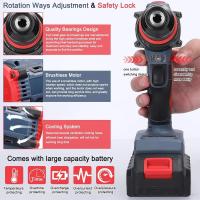 Destornillador Eléctrico Recargable 21V Brushless 2 En 1 Con Impacto Herramienta Eléctrica De 55Nm 2 Velocidades Sin Cable Para DIY En El Hogar - details 8