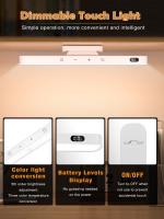 Lámpara De Mesa LED Táctil Recargable Con Batería De 2500mAh Luz Nocturna Para Lectura Armario Espejo Cama Estilo Moderno - details 0