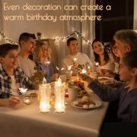 Vela De Cristal LED Sin Llama Luz Transparente De Poder Batería Lámpara Nocturna Para Decoración De Bodas Fiestas Cumpleaños Navidad Halloween - details 13