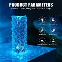 Lámparas de mesa Lámpara de mesa de cristal Luz de noche que cambia de color RGB Luz táctil para sala de estar - details 2
