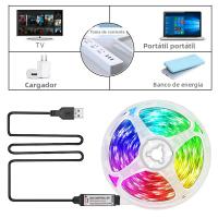 Tira De Luces LED RGB 5V Con Control Remoto Infrarrojo De 24 Teclas Y USB Para Cambio De Color Y Brillo SMD Adecuada Para Decoración De Fiestas - details 2