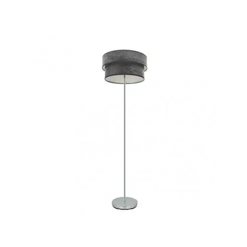 FABRILAMP Lámpara de Pie Triple Doble Cromo/Madera Negra 162x40x40 Cm - Iluminación Elegante - 1