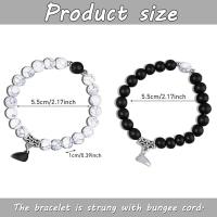 2 pulseras magnéticas para parejas, pulsera de atracción mutua a juego, pulsera de relación ajustable, pulsera de cuentas de piedra natural, regalos para parejas - details 0