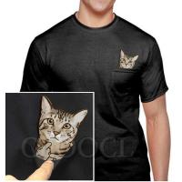 Camiseta De Algodón CLOOCL Con Diseño De Gato Tabby Y Dedo Medio Para Hombre Y Mujer Camiseta De Manga Corta Para El Verano Estilo Casual - details 4