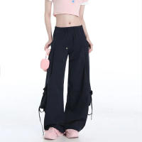 Pantalones Cargo Americanos Para Mujer Estilo Harajuku Y2K High Street Con Grandes Bolsillos Pantalones Anchos De Otoño Para Baile De Jazz Hip-Hop - details 5