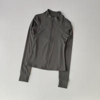 Ropa De Yoga Para Mujer Con Cuello Erguido Y Mangas Largas Impermeable Top De Entrenamiento Deportivo Para Correr - details 6
