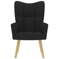 vidaXL Sillón de relax de tela negro - details 2