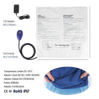 Almohadilla Caliente Eléctrica Ajustable Para Perros Impermeable Alfombra Calefactora Para Mascotas En Invierno Con Temperatura Controlado Para Pupusas - details 6