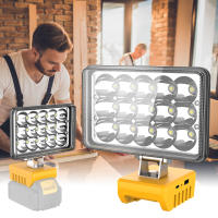 Luz De Trabajo LED Recargable De Alta Potencia 5000-20000LM Con Base Ajustable Y Cableado Luz De Fosa LED Para DeWalt Luz Portátil De Emergencia Material De Cuerpo De Aluminio - details 0