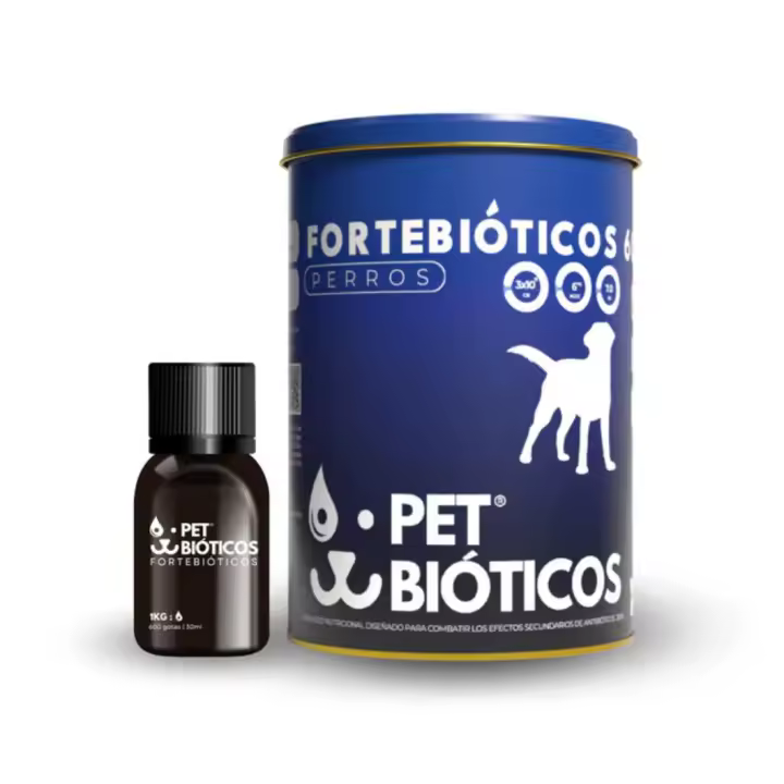 Petbioticos - Fortebioticos 600 gotas para la regeneración de la microbiota de perros y gatos - 1