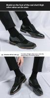 Zapatos De Negocios De Moda Para Hombre En Cuero Con Punto Y Lazo Zapatos De Boda Con Diseño De Brock Zapatos Casuales Transversales Para Adultos - details 9