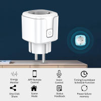 Interruptor Inteligente Ewelink WiFi EU Plug 16A/20A Con Monitoreo De Energía Y Función De Temporización Control Vocal Para Alexa Google Home Alice - details 0
