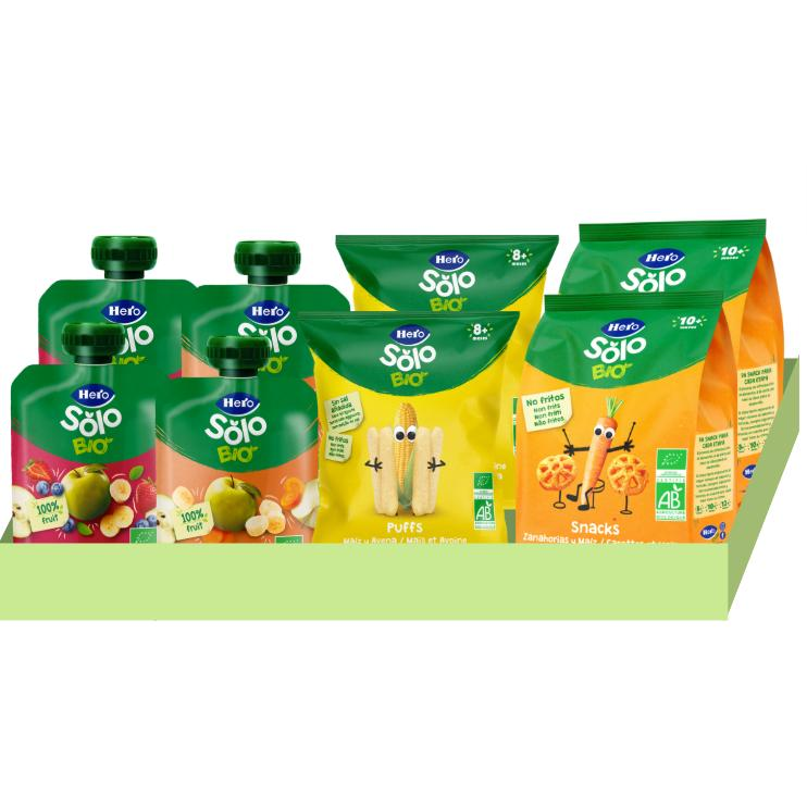 Hero Pack Ahorro Sabores Mixtos Bolsitas + Snacks Pack 4xBolsitas + 4 Snacks BIO