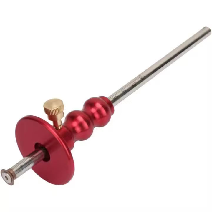 Calibre para marcar madera - Herramienta para mortaja con trazador de líneas de madera, marcado con rueda para trabajar la madera (rojo) - 1
