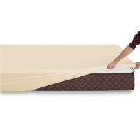 HMS Sábanas Bajeras y Fundas de Almohada Calidad Superior Sulzer | Crema | 50/50 Algodón-poliéster |Para camas de 90,105, 135, 150, 160, 180 y 200 Colchones Alto 30 Cm, Largo 200 Cm - details 2