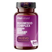Magnesio Complex Vitalnatura | Citrato 1593 mg + Bisglicinato 600 mg (375mg Elemental) + Vitaminas B5, B6 y Ashwagandha Pura | Potencia y Energía Natural, Reduce el Estrés y el Cortisol, Músculos Fuertes, Sueño Reparador y Relajante | 240 Cápsulas - details 0