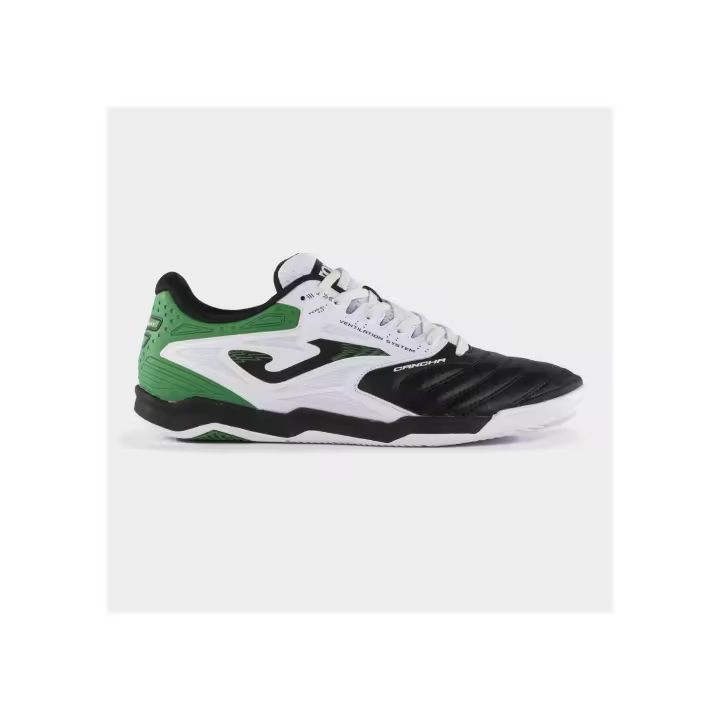 JOMA ZAPATILLAS INDOOR CANCHA 2401 IN COLOR BLANCO CON NEGRO Y VERDE - 1