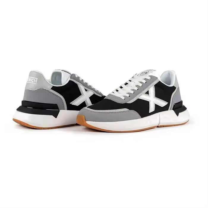 Zapatillas Munich Versus 97 Hombre - Gris Y Negro - 1