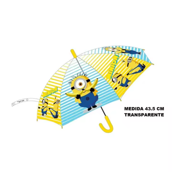 PARAGUAS MINIONS TRANSPARENTE AUTOMATICO 45CM - 1