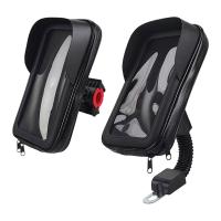 Soporte De Teléfono Móvil Para Motocicleta Impermeable Con Bolsa Y Montura Universal Diseño De Visera Solar Giratorio De 360 Grados Para Navegación En Bicicleta Accesorio Ajustable - details 12