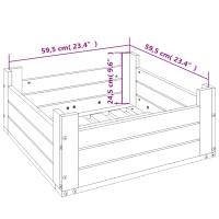 vidaXL Cubierta para base de sombrilla madera maciza de pino gris - details 7