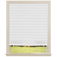 Cortina De Ventana No Tejida Con Pliegues Autoadhesiva Medio Blackout Para Escritorio Y Balcón Sin Cordones Filtración De Luz Cortina Clásica De Poliéster Algodón - details 6
