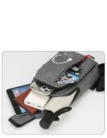 Bolsa De Pecho Para Hombres De Gran Capacidad Unisex Para Deportes Al Aire Libre Y Ocio Estilo Crossbody Monedero De Nylon - details 8